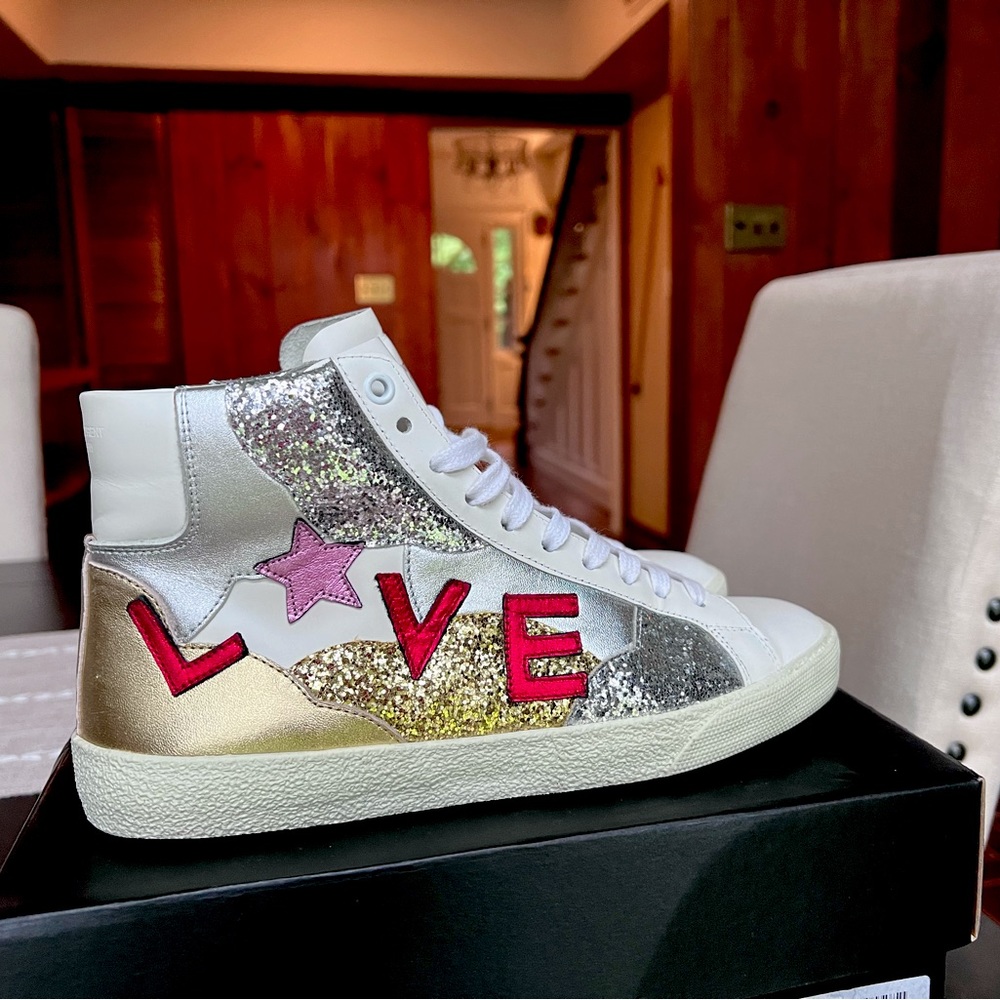 Saint Laurent Shoes | Saint Laurent Love High Top Sneakers- NEW